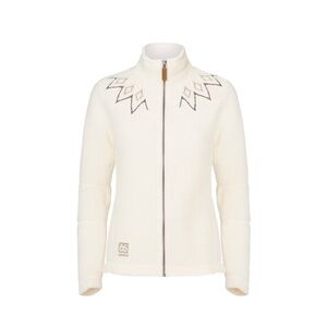 66 North Kaldi Fair Isle Off White Wool Full Zip Jacket Sz L